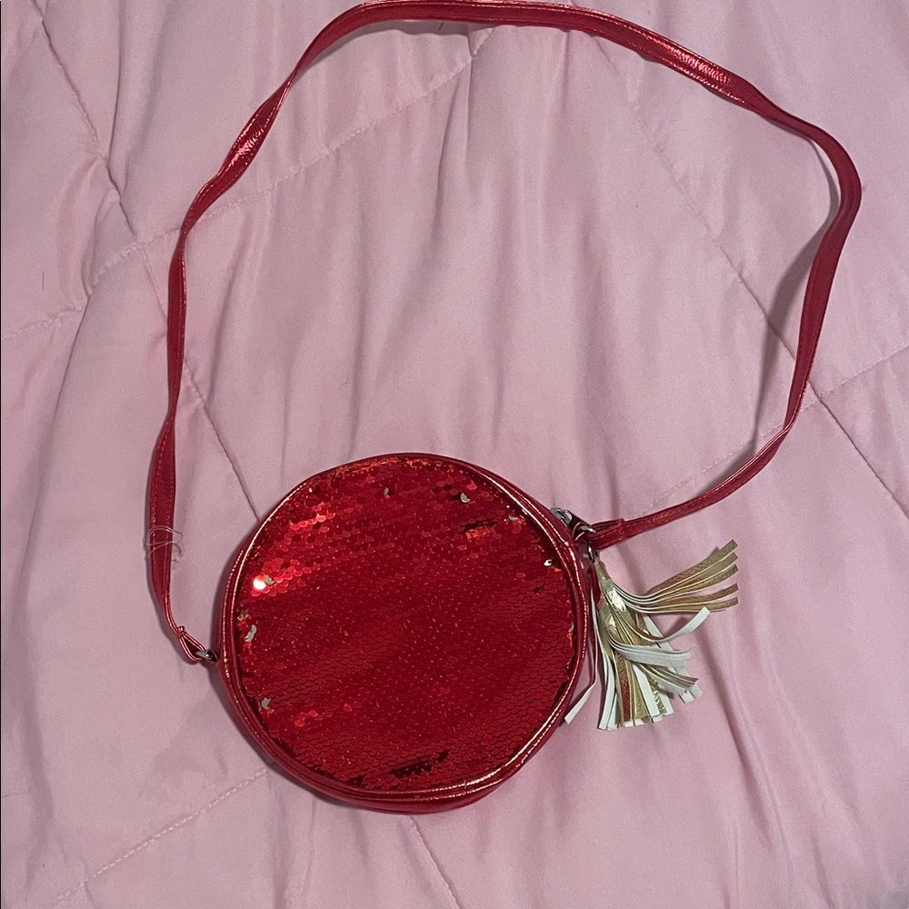 Wonder Nation Red Sequin Crossbody Bag